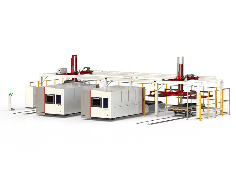 Echipament CNC Laser cu Fibră pentru Tăiere cu Încărcare și Descărcare Automată Smart-HCL30 1