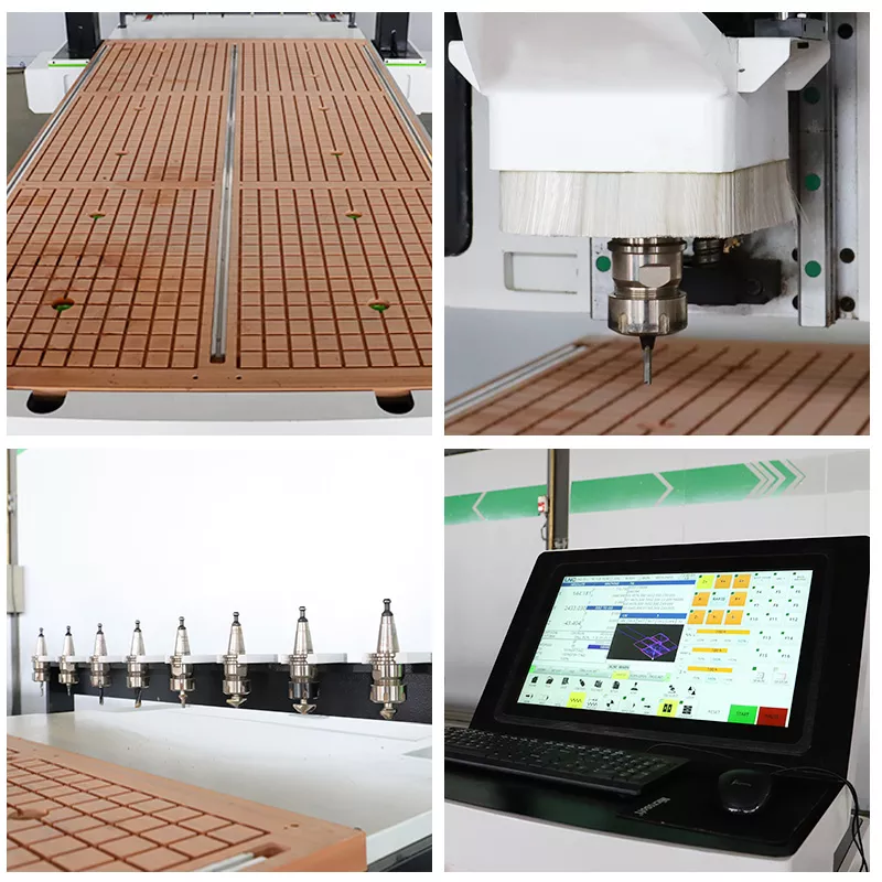 Router CNC de gravură, cu ATC, automatizat, pentru prelucrarea lemnului, 1325 1