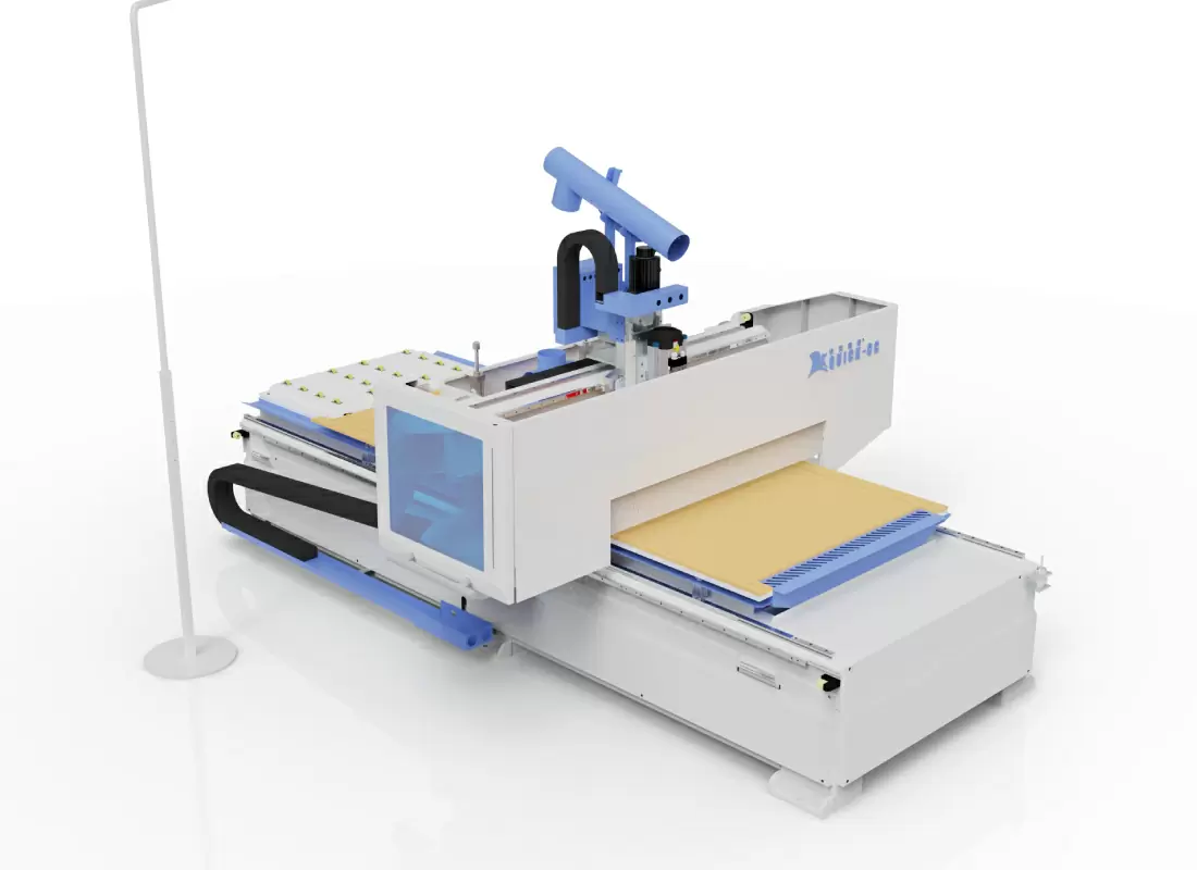 Echipament CNC de tăiere pentru dulapuri, cu ATC, CC