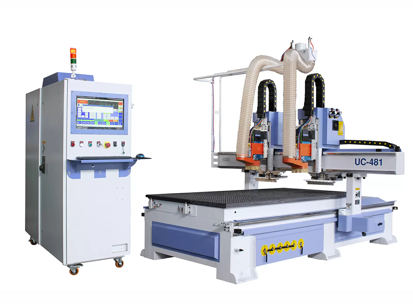Router CNC cu două capete, cu schimbătoare automate de sculă, UC481 double head