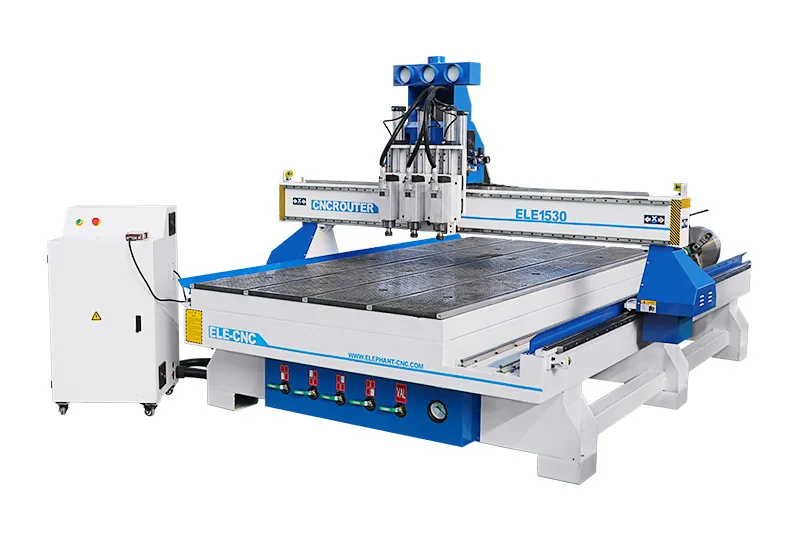 Router CNC, cu mai mulți arbori, cu sistem pneumatic, 1530
