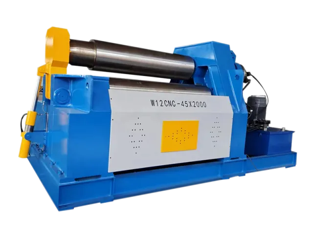 Echipament de calandrare (rulare) a tablei, cu 4 role, hidraulic, cu control CNC