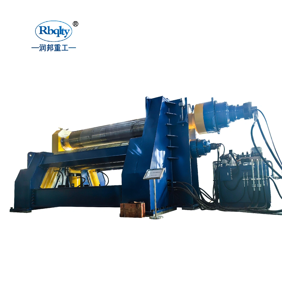 Echipament hidraulic mare, cu 4 role, de îndoire/rulare tablă, W12NC, 80×3500mm