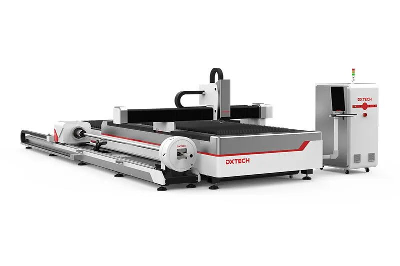 Mașină de tăiere cu laser cu dublă utilizare cu platformă de schimb din seria EPT pentru tablă și țeavă
