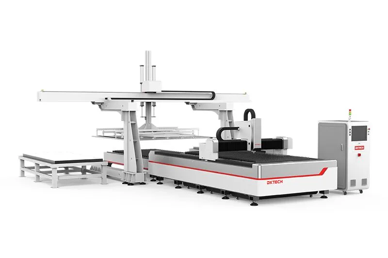 Mașină de tăiere cu laser cu fibră cu alimentare automată din seria EA, cu platformă de schimb
