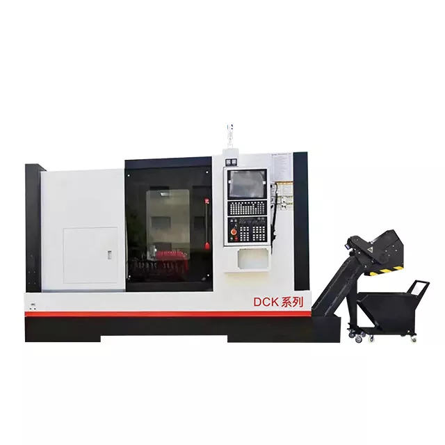 Strung CNC cu pat înclinat, cu șină de ghidare dură DCK550/750