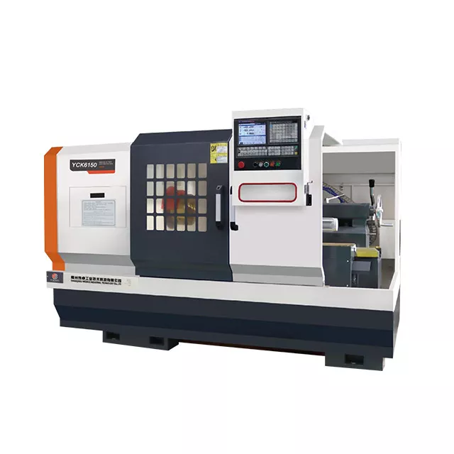 Strung CNC cu pat plat, cu șină de ghidare dură YCK6140/6150/6160