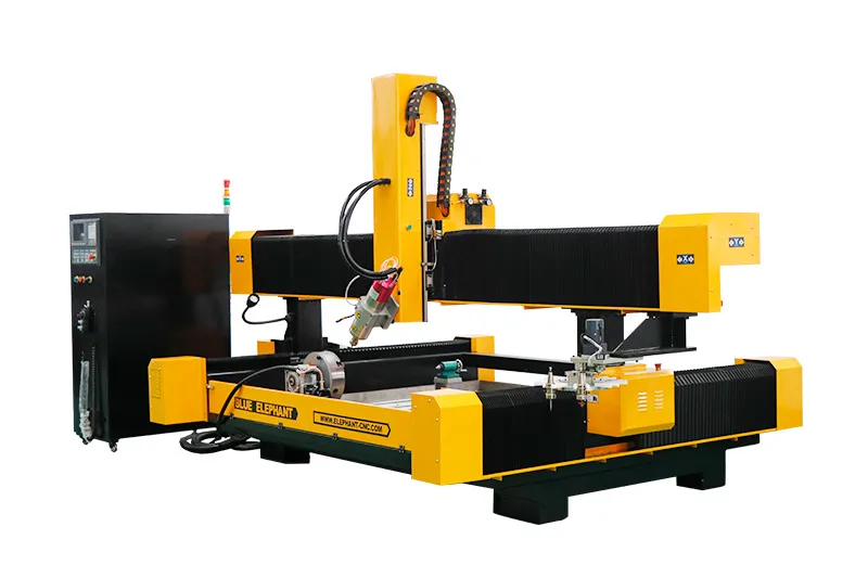 Echipament CNC de prelucrare a pietrei 2113 ATC-4A cu dispozitiv rotativ — ELECNC-2113ATC-4A