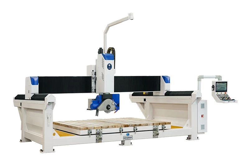 Ferăstrău CNC tip pod cu 5+1 axe cu sistem Blue Elephant Blue Elephant