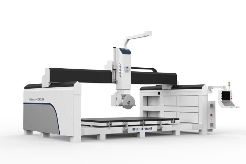 Ferăstrău CNC tip pod cu 5 axe pentru piatră — ES5 Blue Elephant