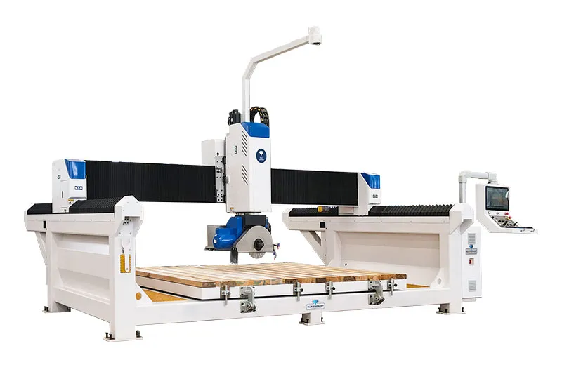 Ferăstrău CNC tip pod cu 5 axe pentru prelucrarea pietrei — Blue Elephant