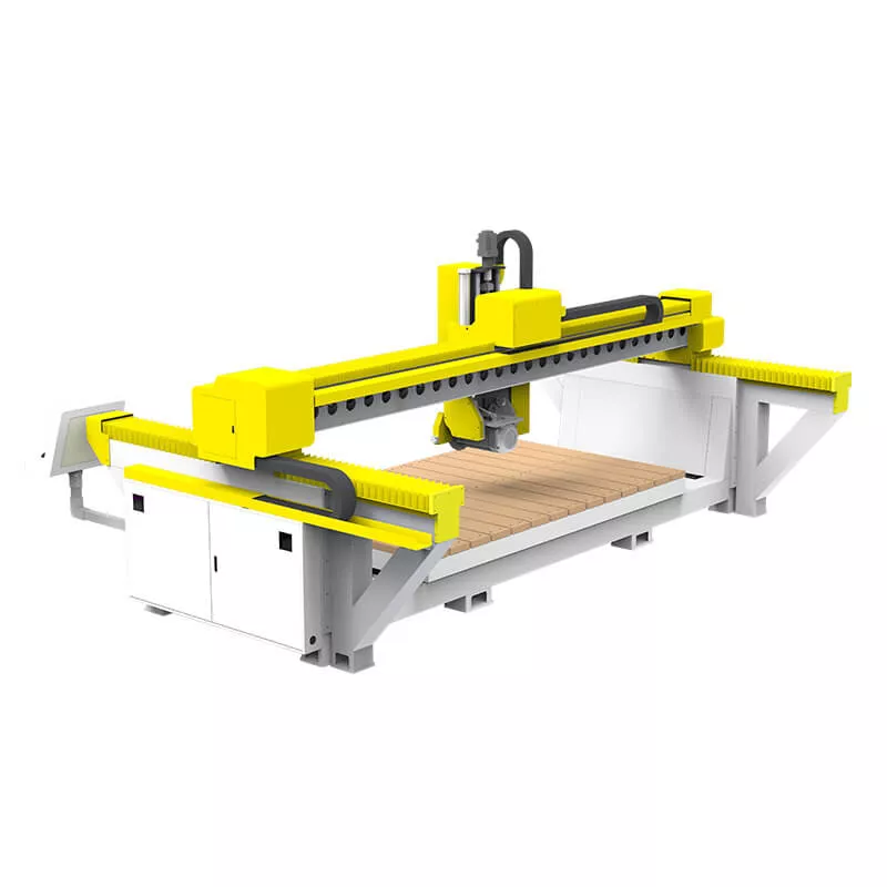 Ferăstrău tip pod (bridge saw) CNC cu 4+1 axe pentru blaturi de piatră, iGS-B 1