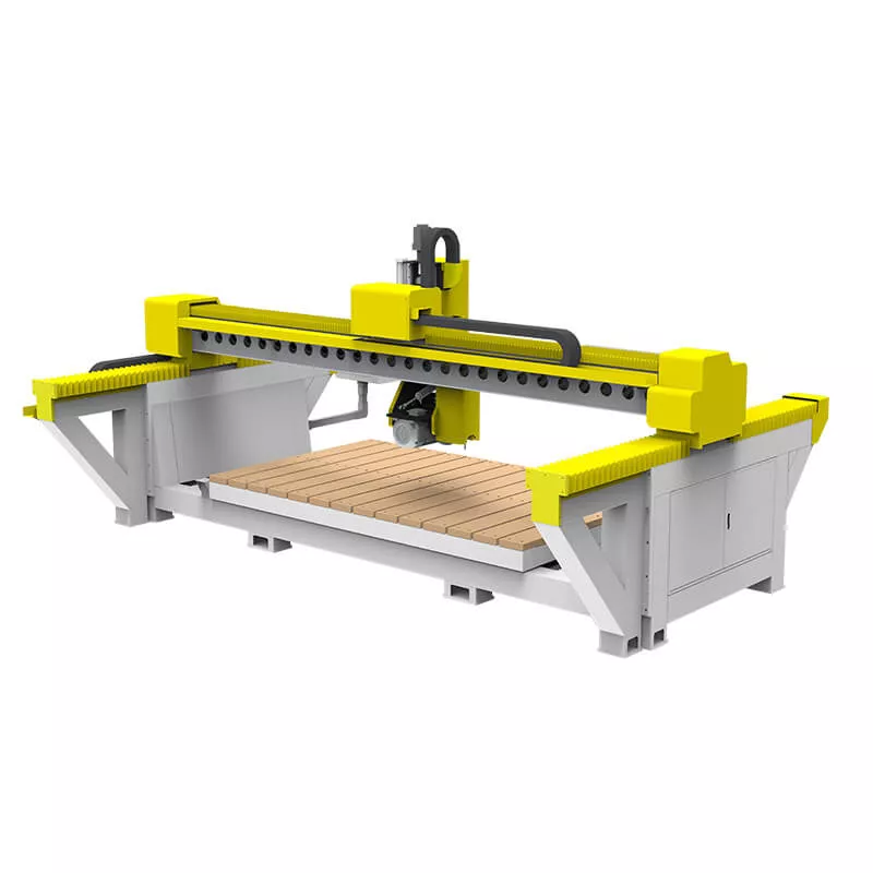 Ferăstrău tip pod (bridge saw) CNC cu 4+1 axe pentru blaturi de piatră, iGS-B