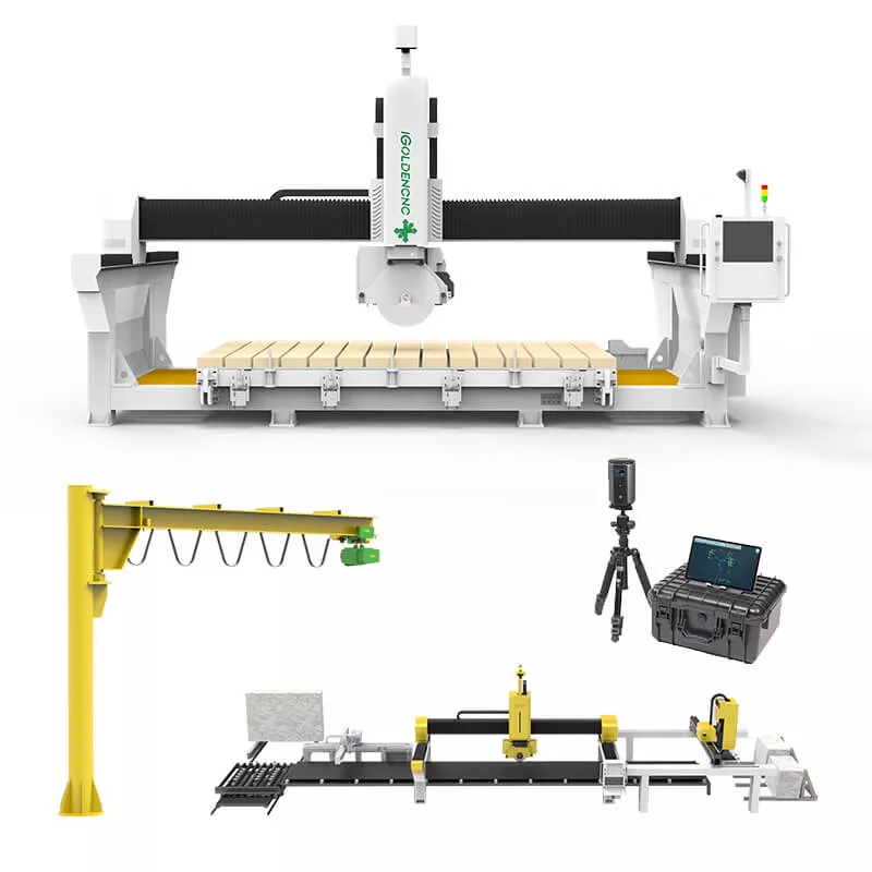 Ferăstrău tip pod (bridge saw) CNC cu 5+1 axe, iGS-B3620 (Pro) 1