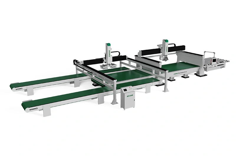 Linie de producție CNC cu ferăstrău tip pod cu 5 axe pentru plăci de cuarț — QX3400-5X-SP Blue Elephant