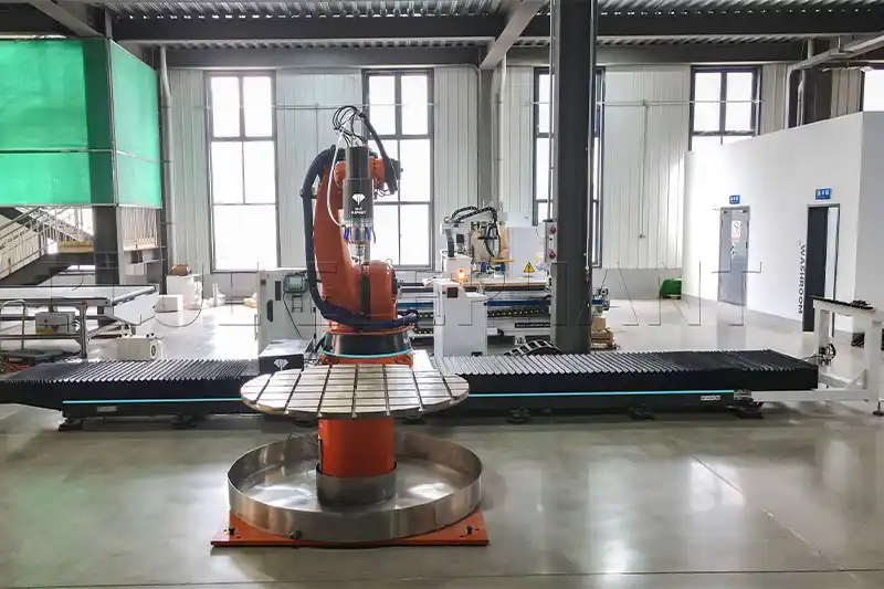Robot de gravare CNC cu 6 axe pe șine (6 m) — KR 210 2